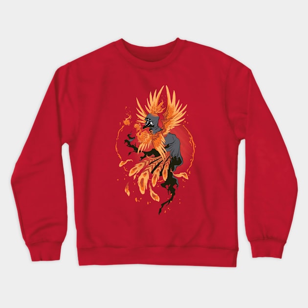 Avian Arsonist Crewneck Sweatshirt by Dooomcat